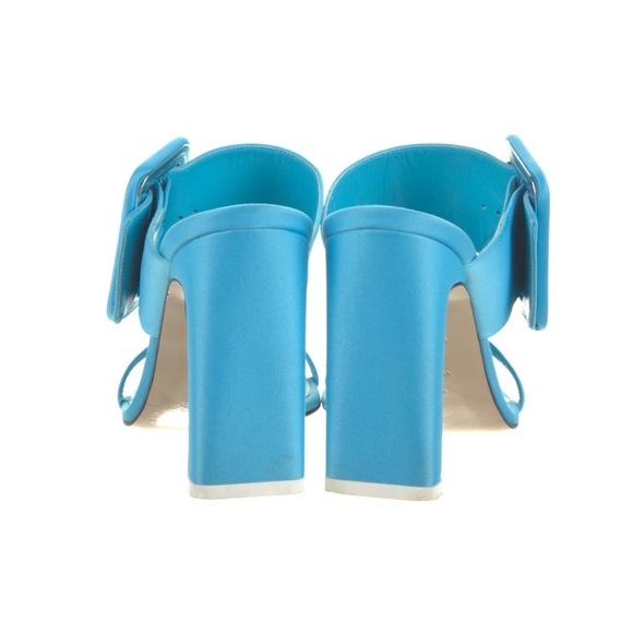 The Attico Satin Cutout Accent Slides Blue 38.5 - Picture 11 of 11